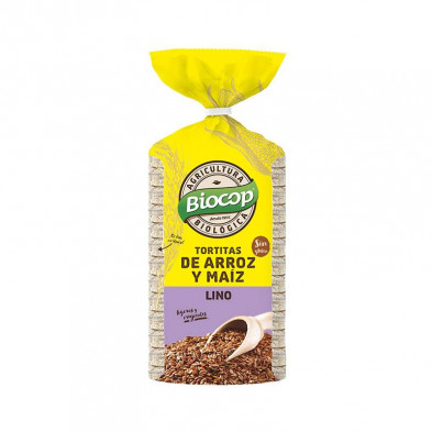 Tortita Arroz Maiz Lino Sin Gluten 200g - Biocop Tortita Arroz Maiz Lino Sin Gluten 200g - Biocop