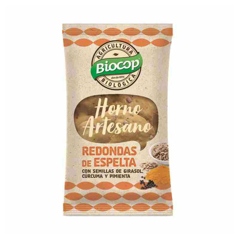 Redondas Espelta Cúrcuma-Pimienta 50g - Biocop