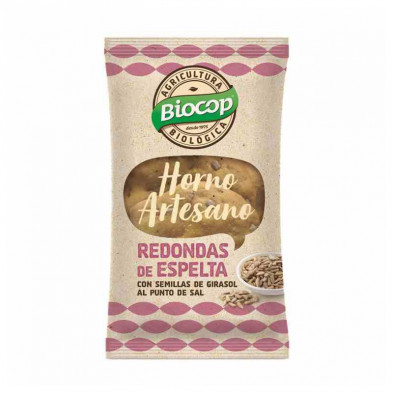 Redondas Espelta Girasol Sal 50g - Biocop Redondas Espelta Girasol Sal 50g - Biocop