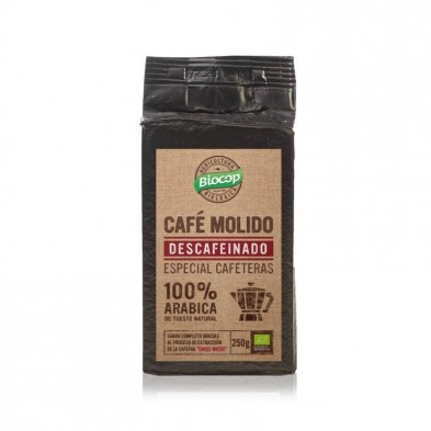 Cafe Descafeinado Molido 100% Arábica 250g - Biocop Cafe Descafeinado Molido 100% Arábica 250g - Biocop