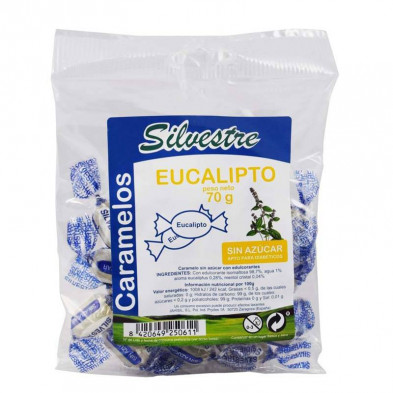 Caramelos Sin Azúcar 70g Eucalipto - Silvestre Caramelos Sin Azúcar 70g Eucalipto - Silvestre