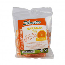 Caramelos Sin Azúcar 70g Naranja - Silvestre