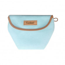 Funda Mascarilla Cuidate! Niño Celeste