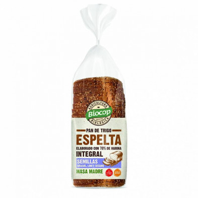 Pan Molde Espelta Int. Semillas 400g - Biocop Pan Molde Espelta Int. Semillas 400g - Biocop
