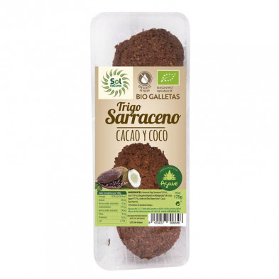 Galletas Trigo Sarraceno Coco-Cacao Bio 175g Galletas Trigo Sarraceno Coco-Cacao Bio 175g