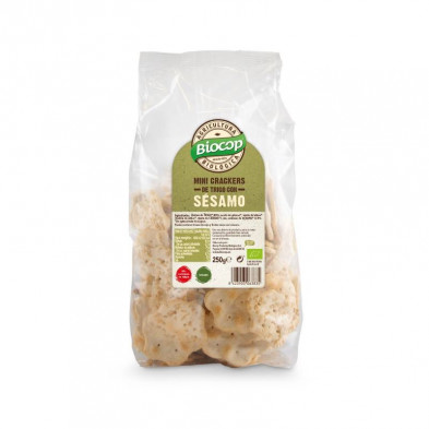 Mini Crackers Trigo Sesamo 250g - Biocop Mini Crackers Trigo Sesamo 250g - Biocop