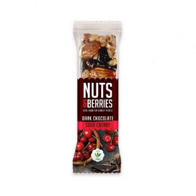 Barrita Chocolate Negro-Cereza 15ud 40g - Nuts&Berries Barrita Chocolate Negro-Cereza 15ud 40g - Nuts&Berries