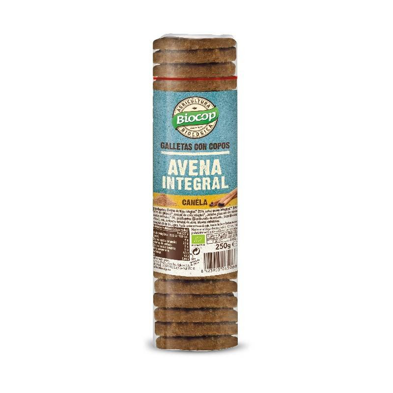 Galleta Copos Avena Integral Canela 250g - Bio Organica Italia