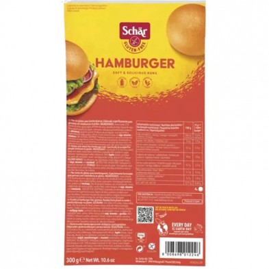 Pan Hamburguesa 300g 4ud - Schar Pan Hamburguesa 300g 4ud - Schar