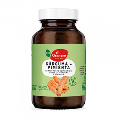 Curcuma + Pimienta Bio 440mg 100+20cap Curcuma + Pimienta Bio 440mg 100+20cap