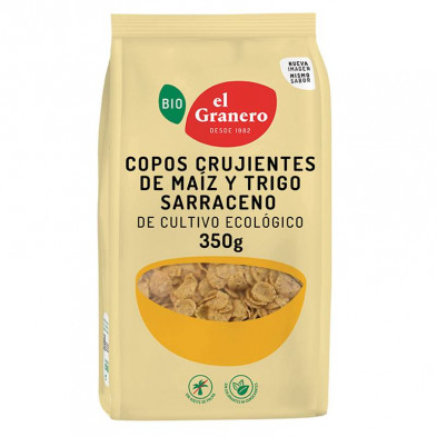 Copos Crujientes De Maiz Y Trigo Sarraceno Bio 350g Copos Crujientes De Maiz Y Trigo Sarraceno Bio 350g