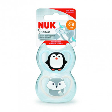 Chupete Space 0-6 Silicona (2 Uds) Chupete Space 0-6 Silicona (2 Uds)