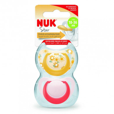Chupete Star 18-36 Silicona (2 Uds) Chupete Star 18-36 Silicona (2 Uds)
