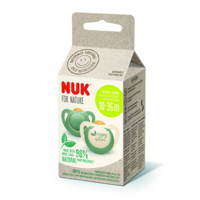 Chupete Nuk For Nature 18-36 Latex (2 Uds) Chupete Nuk For Nature 18-36 Latex (2 Uds)