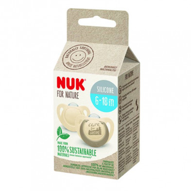 Chupete Nuk For Nature 6-18 Silicona (2 Uds) Chupete Nuk For Nature 6-18 Silicona (2 Uds)