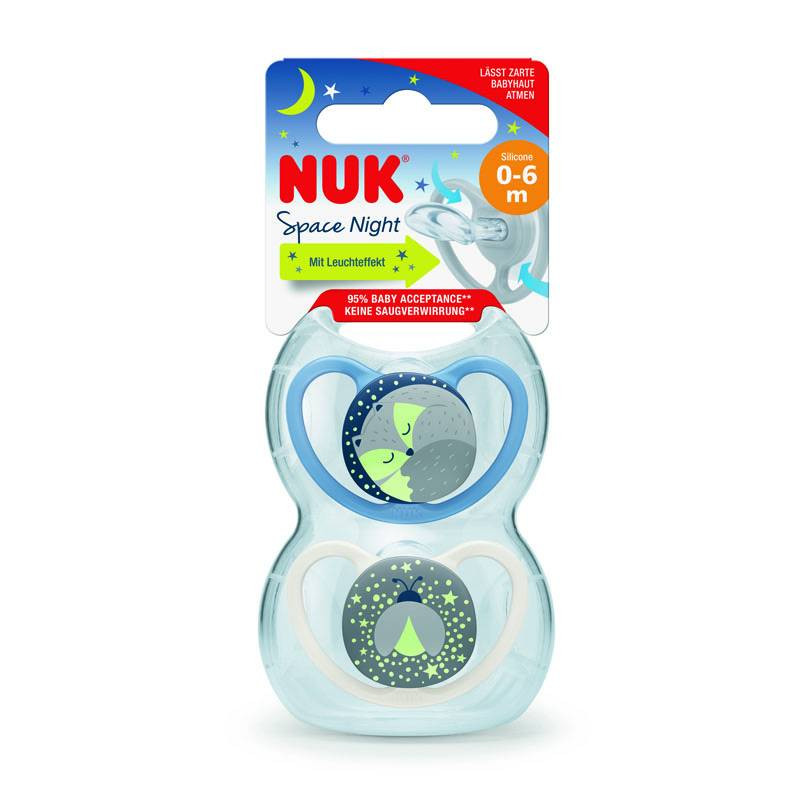 Chupete Nuk Space Night 0-6 Silicona (1 Ud)