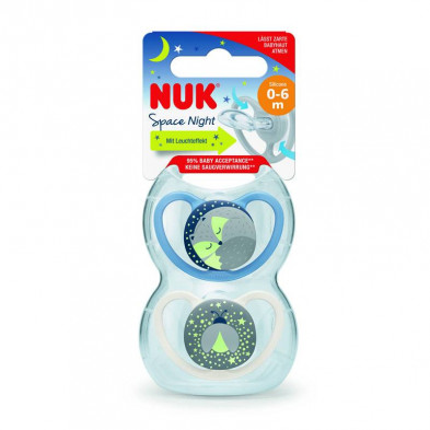 Chupete Nuk Space Night 0-6 Silicona (1 Ud) Chupete Nuk Space Night 0-6 Silicona (1 Ud)