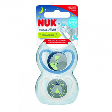 Chupete Nuk Space Night 6-18 Silicona (1 Ud) Chupete Nuk Space Night 6-18 Silicona (1 Ud)