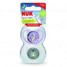 Chupete Nuk Space Night 18-36 Silicona (1 Ud)