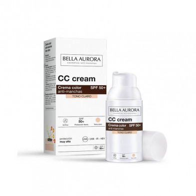 Bella Aurora Cc Cream Spf50+ Tono Claro 30 Ml Bella Aurora Cc Cream Spf50+ Tono Claro 30 Ml