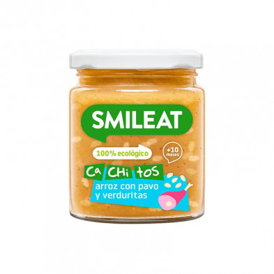 Tarrito Con Cachitos De Arroz Y Pavo Con Verduritas 230G - Smileat Tarrito Con Cachitos De Arroz Y Pavo Con Verduritas 230G - Smileat