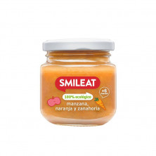 Tarrito De Manzana, Zanahoria Y Naranja 130 Gr. - Smileat