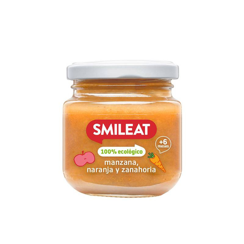 Tarrito De Manzana, Zanahoria Y Naranja 130 Gr. - Smileat