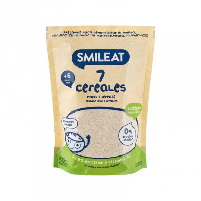 Papilla De 7 Cereales 200gr Eco - Smileat Papilla De 7 Cereales 200gr Eco - Smileat