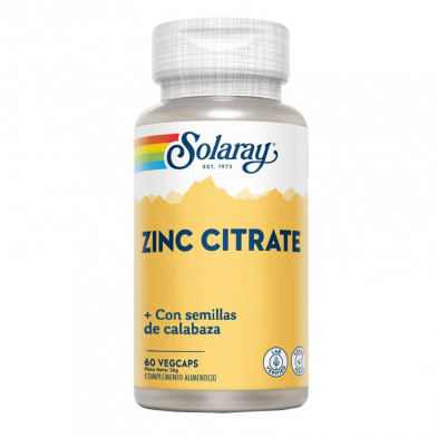 Zinc 50mg 60cap - Solaray Zinc 50mg 60cap - Solaray