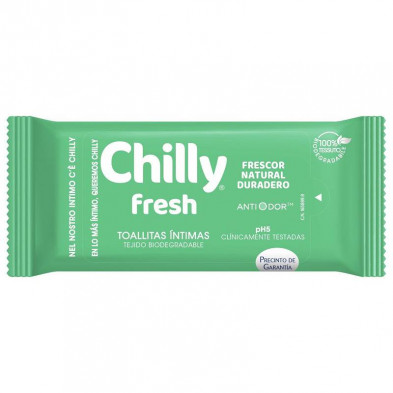 Toallitas Íntimas Pocket Fórmula Fresca X12UD - Chilly Toallitas Íntimas Pocket Fórmula Fresca X12UD - Chilly