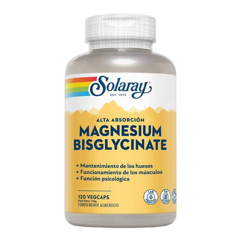 Bisglycinato Magnesio 120comp - Solaray
