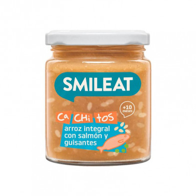 Tarrito Con Cachitos De Arroz/Salmon Y Guisantes - Smileat Tarrito Con Cachitos De Arroz/Salmon Y Guisantes - Smileat