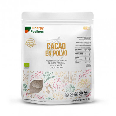 Cacao Eco Polvo Xxl Pack 1kg - Energy Feelings Cacao Eco Polvo Xxl Pack 1kg - Energy Feelings