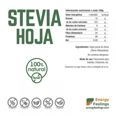Stevia Hoja 100g - Energy Feelings