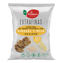 Tortitas Arroz Integral Con Girasol S/G 60g - El Granero