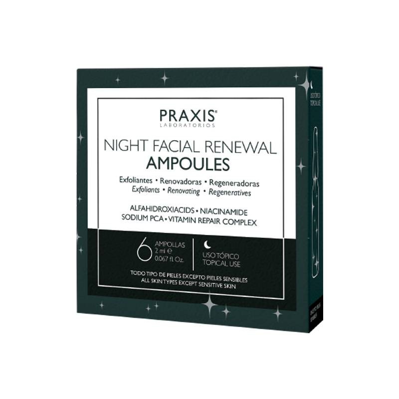 Ampollas Exfoliantes Noche Renewal Alfa Hidroxiacidos Caja 6ud - Praxis
