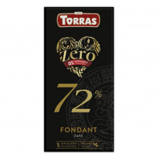 Chocolate Negro Zero 72% Cacao 100g - Torras