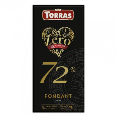 Chocolate Negro Zero 72% Cacao 100g - Torras Chocolate Negro Zero 72% Cacao 100g - Torras
