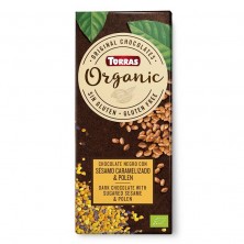Chocolate Bio Negro Con Sésamo Caramelizado & Polen - Torras
