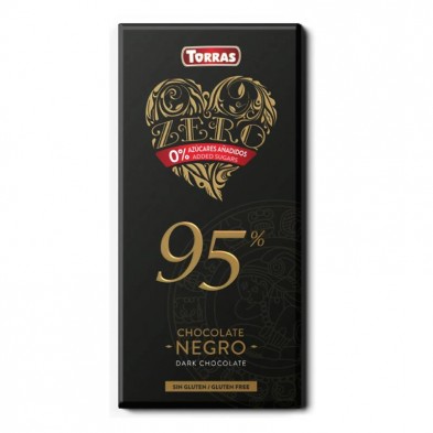 Chocolate Zero Sin Azúcar 95 % Cacao 100g - Torras Chocolate Zero Sin Azúcar 95 % Cacao 100g - Torras