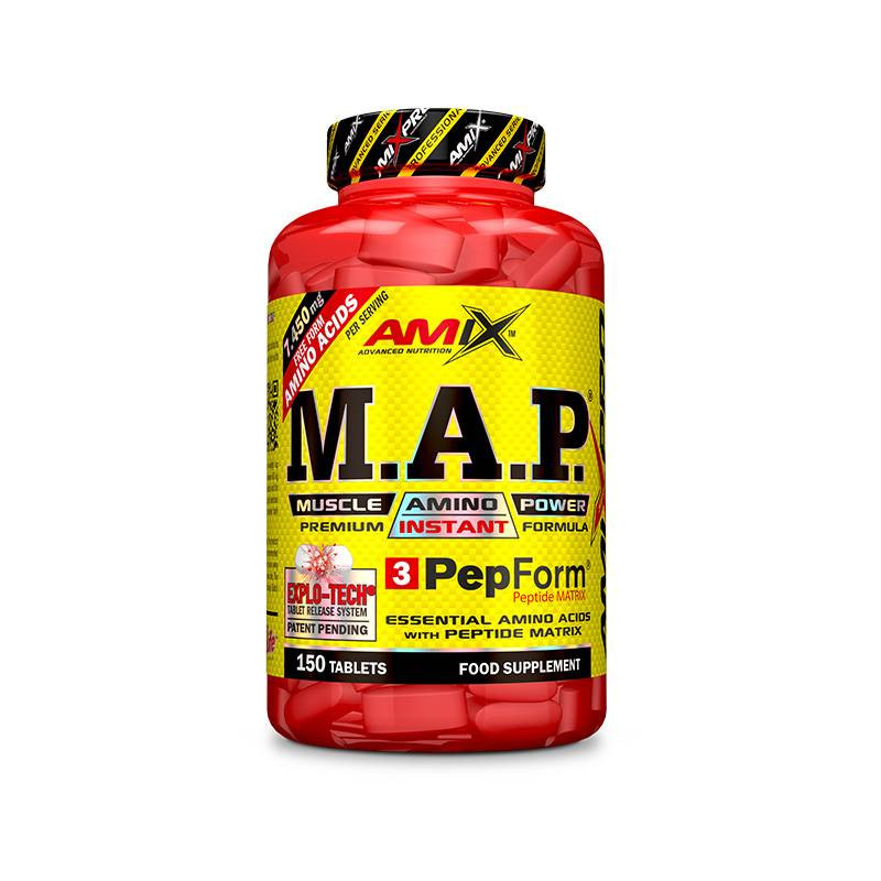 Aminoácidos Map Muscle Amino Power 150 Tabl - Amix