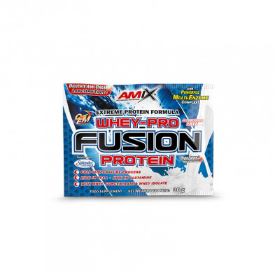 Proteína Monodosis Fusion Vainilla Sobre - Amix Proteína Monodosis Fusion Vainilla Sobre - Amix