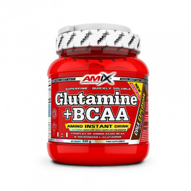 Glutamina+Bcaa (Aminoácidos) 500gr Cola - Amix Glutamina+Bcaa (Aminoácidos) 500gr Cola - Amix