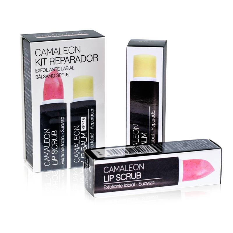 Exfoliante Labial Lip Scrub Nº1 Fresa + Bálsamo - Camaleón Exfoliante Labial Lip Scrub Nº1 Fresa + Bálsamo - Camaleón