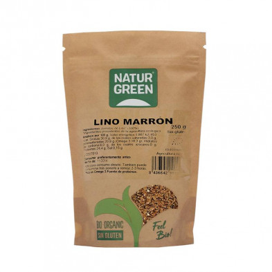 Lino Marron Bio 250g - Naturgreen Lino Marron Bio 250g - Naturgreen