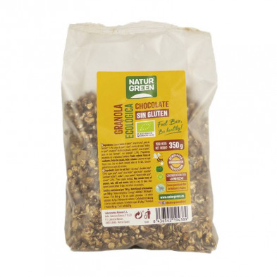 Granola Chocolate Sin Gluten Bio 350g - Naturgreen Granola Chocolate Sin Gluten Bio 350g - Naturgreen