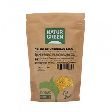 Caldo Vegetal Verduras Doypack Bio 200g - Naturgreen Caldo Vegetal Verduras Doypack Bio 200g - Naturgreen