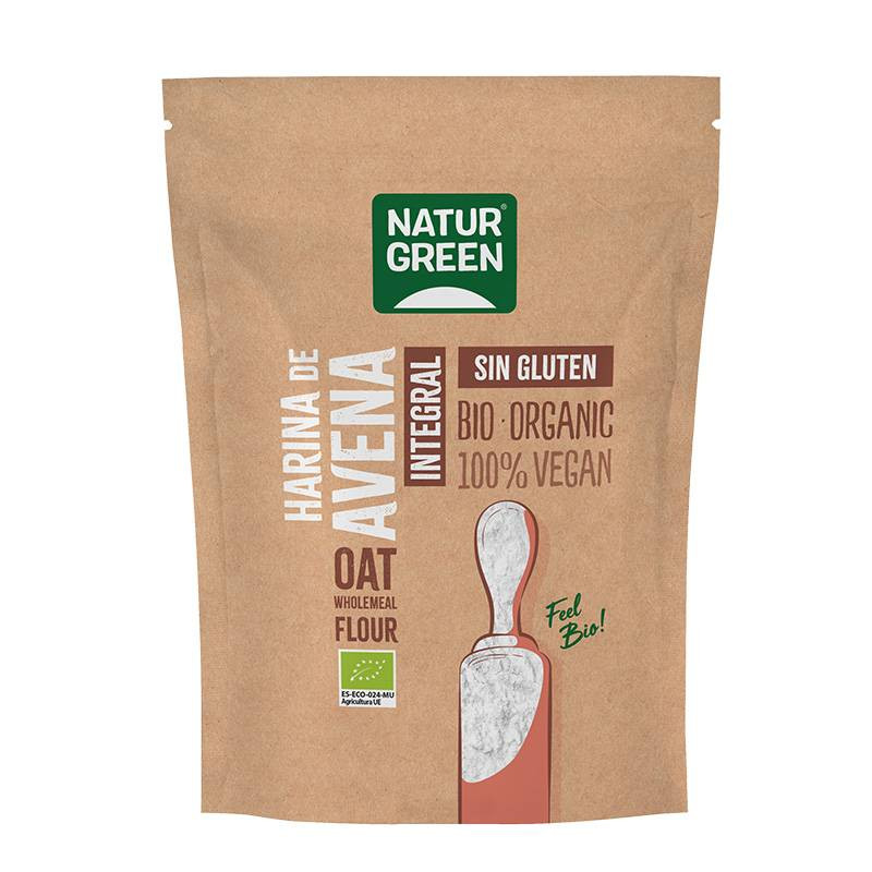 Harina Avena Sin Gluten Bio 500g - Naturgreen