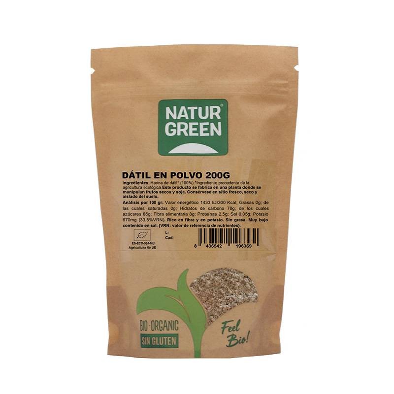 Harina Datil Sin Gluten Bio 200g - Naturgreen