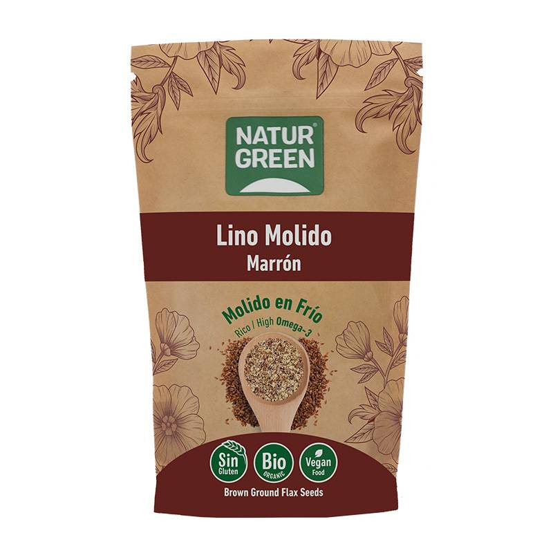 Lino Marron Molido Bio 225g - Naturgreen